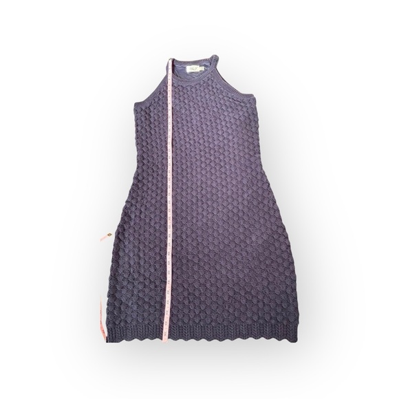 Eliza J Textured Knit Sleeveless Sweater Dress Navy Size M NWT - Picture 2 of 5